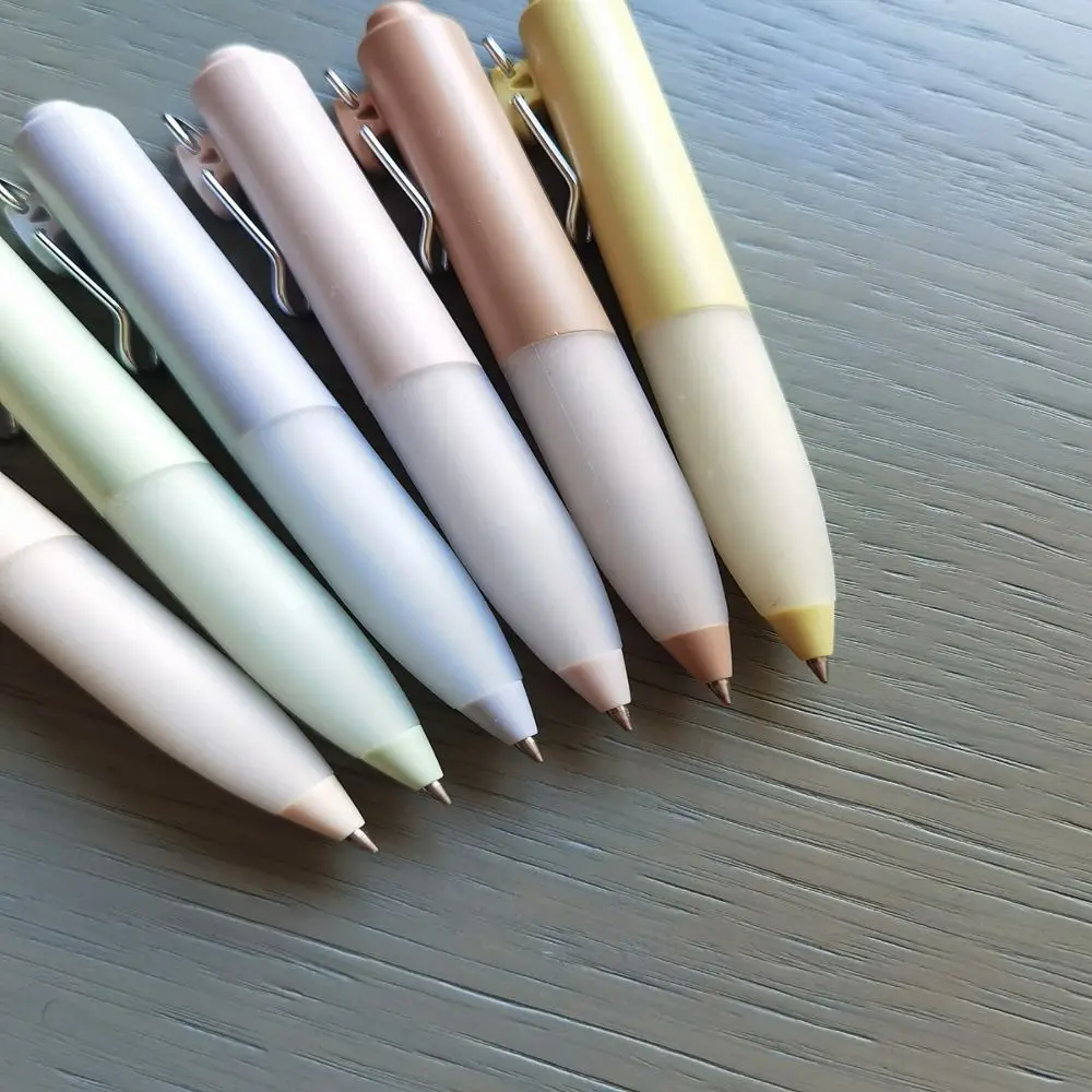 

Plastic Ballpoint Pen Simplicity Short Fat Pocket Pen Diced Radish Quick Drying Neutral Pen Office