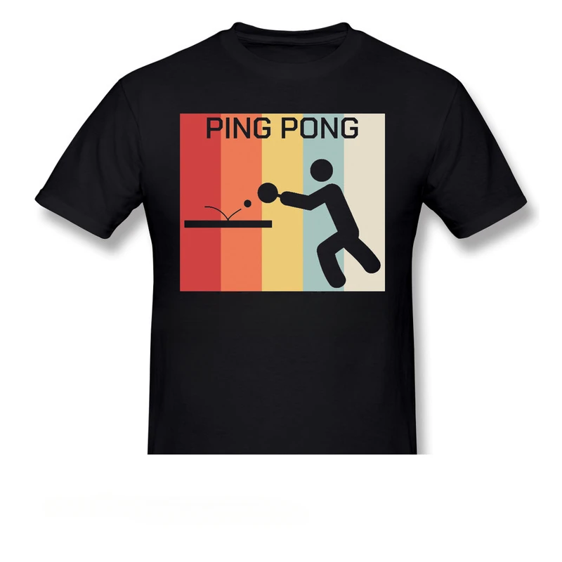 Fun table tennis racket 2024 spins unique printed casual street wear for men and women universal short-sleeved T-shirt