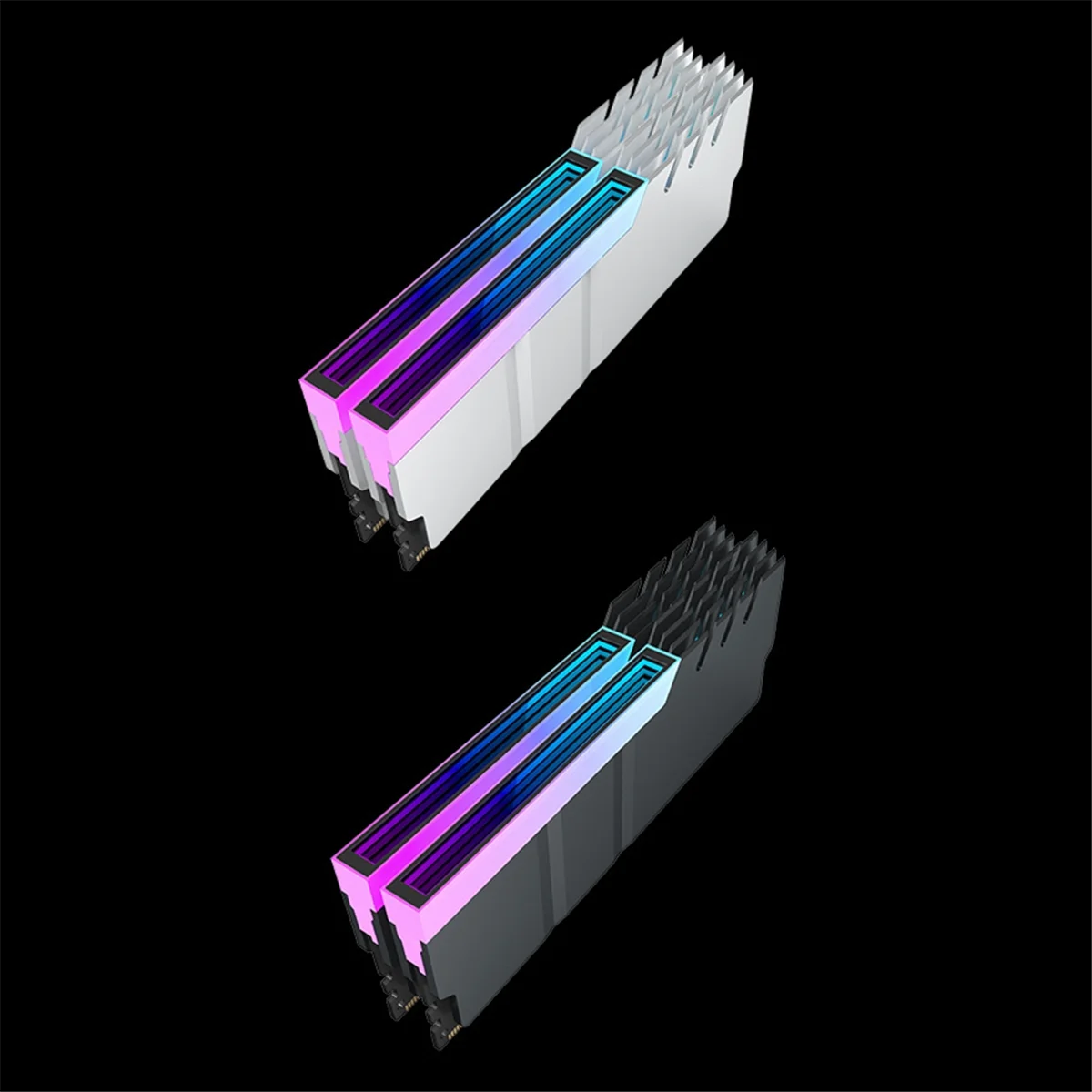 ATP-Computer DDR4 DDR5 5V ARGB Sync Memory Radiator PC RGB Colorful RAM Heatsink Cooler Cooling Shim Armor Silver White