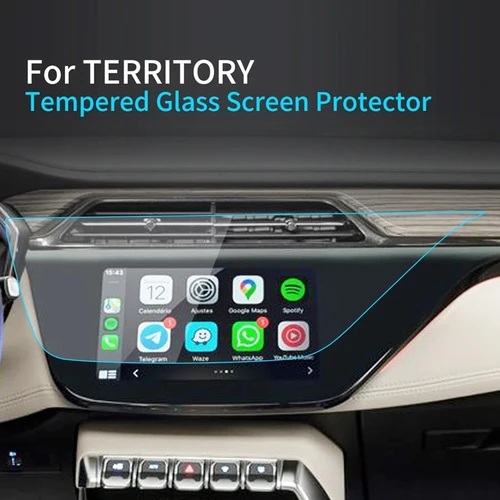 Imagen 2 del producto Pantalla de navegación para coche, Protector de pantalla de vidrio templado de alta definición, accesorios interiores para Ford Territory 2020