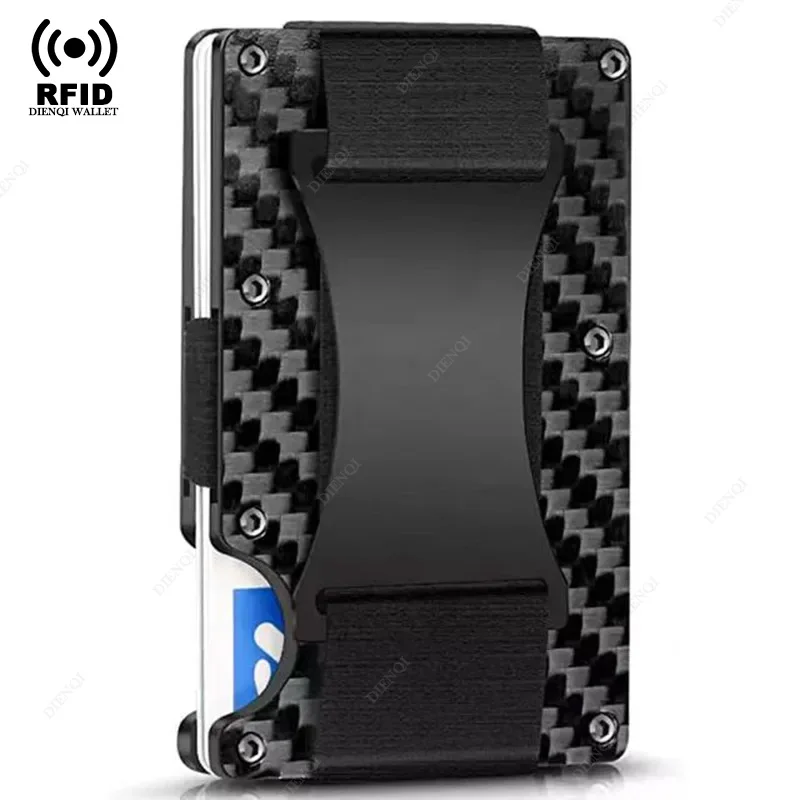 Etui na karty kredytowe Rfid Slim Metal Magic Wallets Men Women Thin Mini Id Bank Cardholder Aluminum Alloy Case Wallet for Men