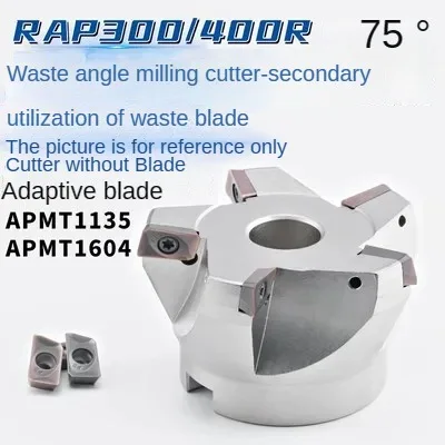 

75 degree flat milling cutter disc waste angle horizontal installation reverse cutter disc CNC machining center RAP300R/400R