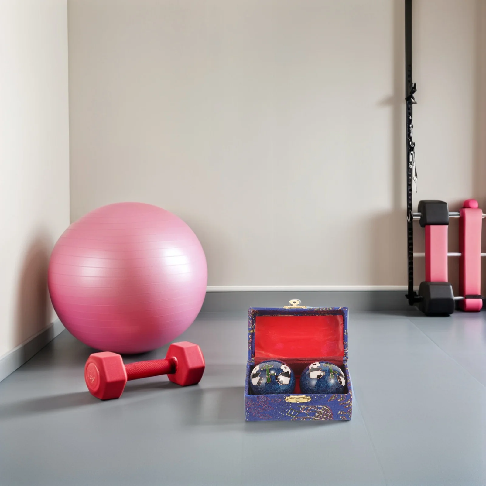 

2Pcs Chinese Health Exercise Massage Balls Enamel Hand Exercisers for Strength Hand Muscle Relief and Grip Training Portable