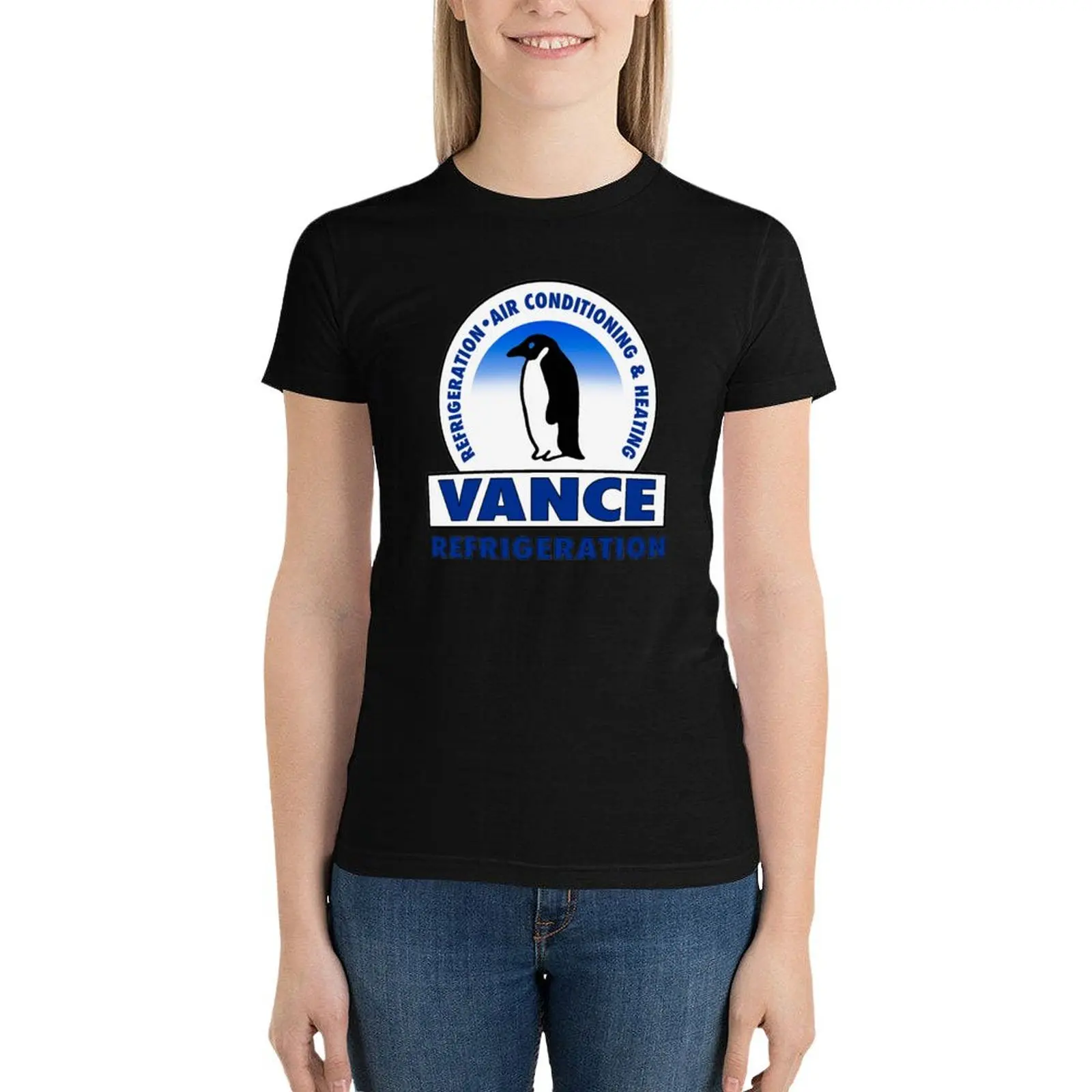 Vance Refrigeration (Penguin Logo) T-Shirt funny plus size tops Women clothes