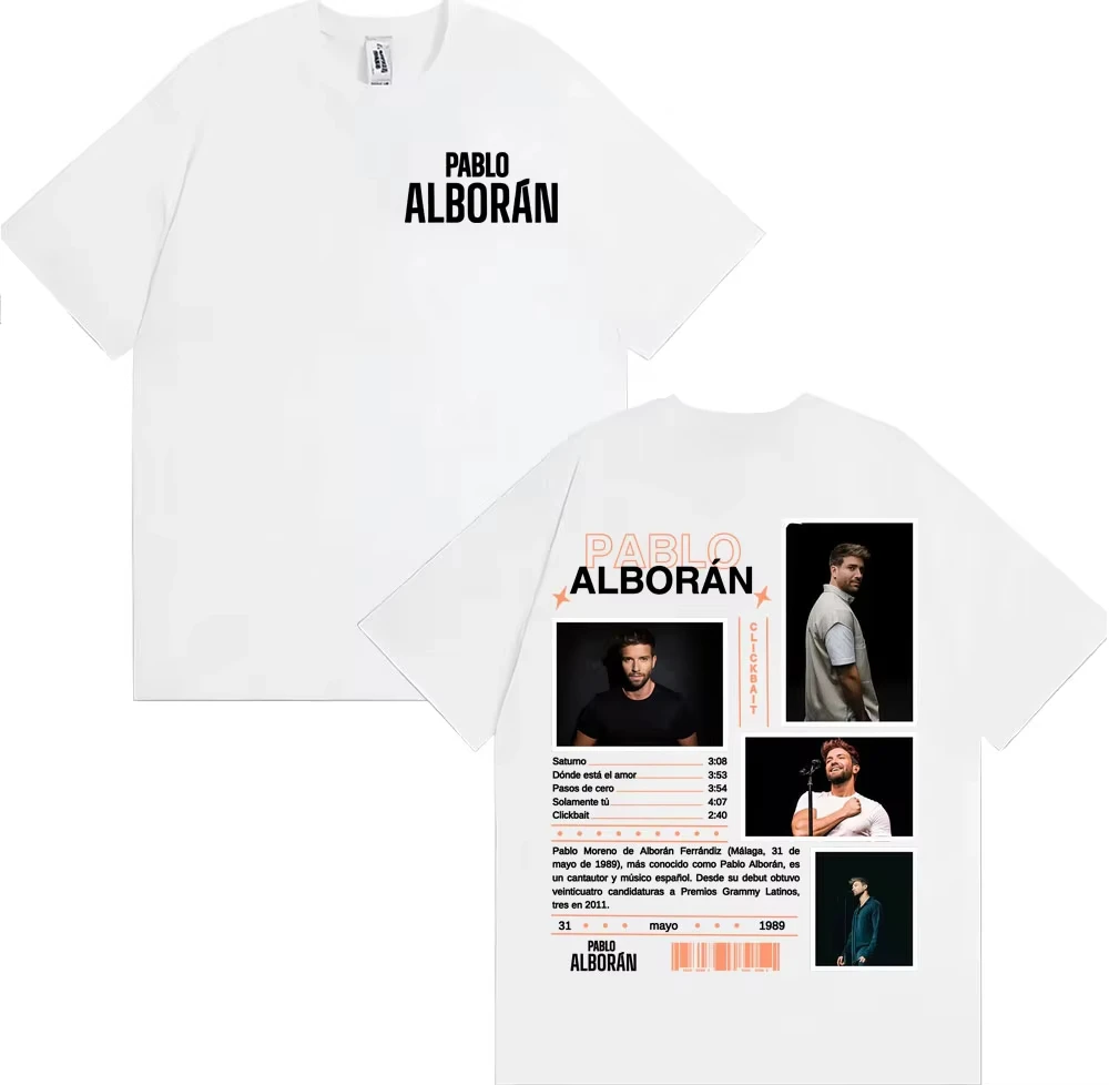 المرأة Harajuku الهيب هوب الشارع تي شيرت عادية مريحة فضفاض تي شيرت المغني بابلو ألبوران Clickbait غلاف الألبوم تي شيرت