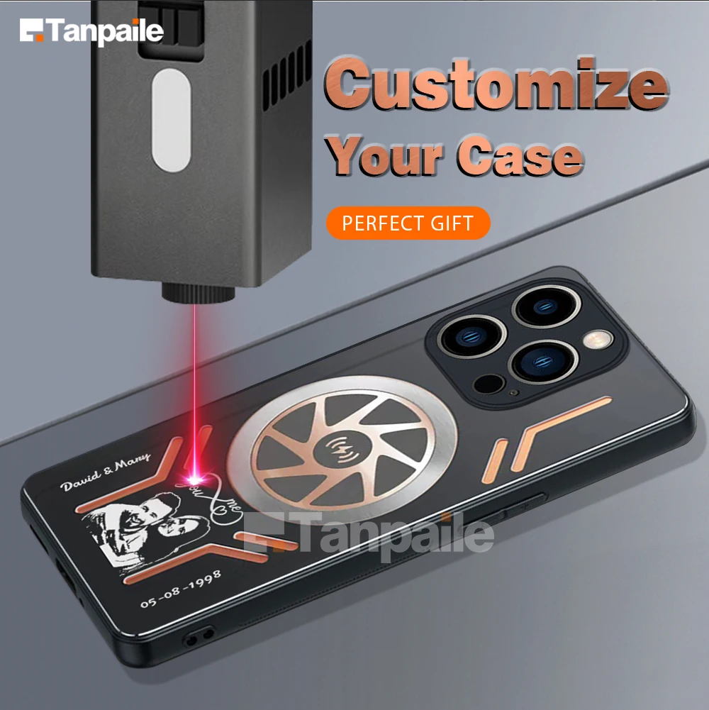 

Custom Copper Metal Cooling Case for iPhone 16 16e 15 14 13 12 11 Pro Max Plus SE4 Case Magsafe DIY Birthday/Memorial Gift