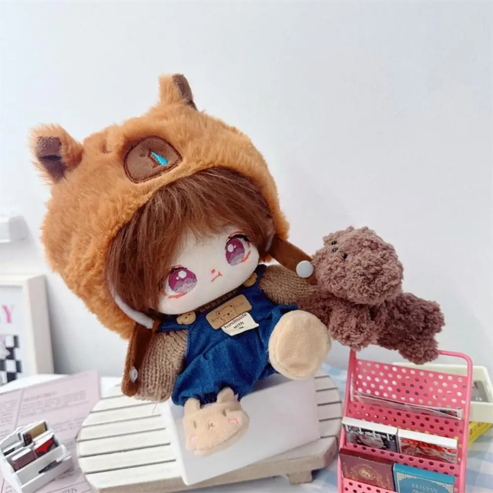 20cm Doll Clothes Toy Capybara Head Cover Cotton Doll Clothes Kawaii Suspender Pants No Attributes Dolls Clothes Children's Gift