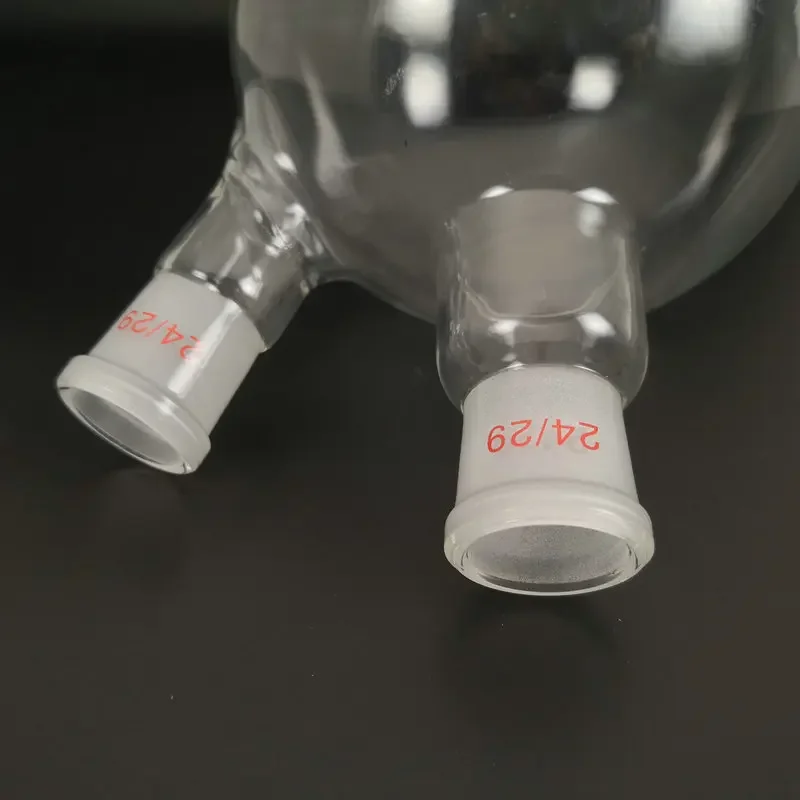 1pcs 100ml To 2000ml Two-neck Flask with Round Bottom, Distillation or Standard Reaction Flask Chemical Lab Glassware