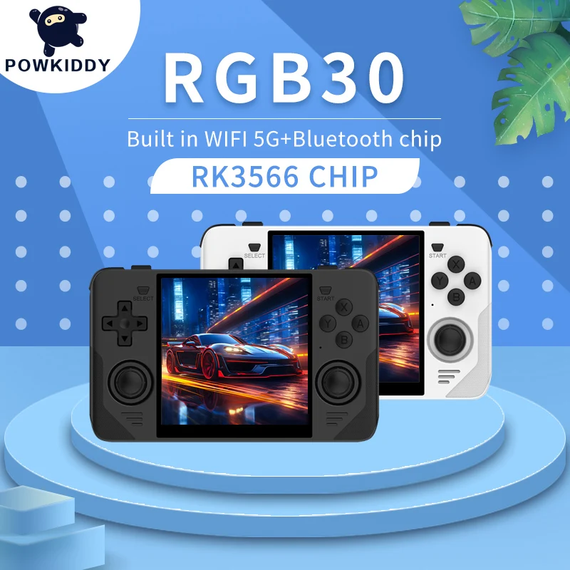 

POWKIDDY RGB30 Retro Pocket 720*720 4 Inch Ips Screen Built-in WIFI RK3566 Open-Source Handheld Game Console Children's Gifts