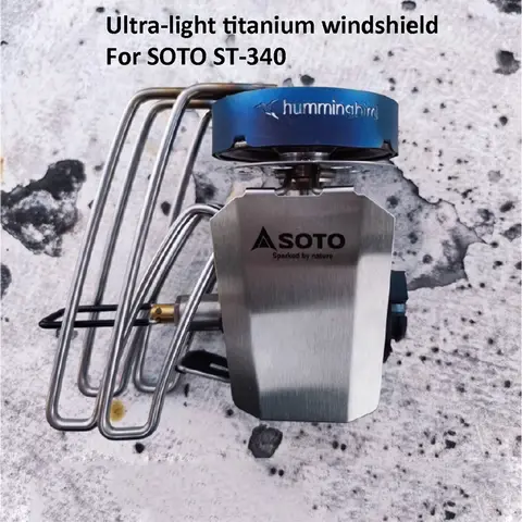 SOTO ST-340 PureTitanium 버너 앞 유리 캠핑 스토브 액세서리 가스 스토브 윈드 디플렉터 바베큐 조리기구 피크닉 용품