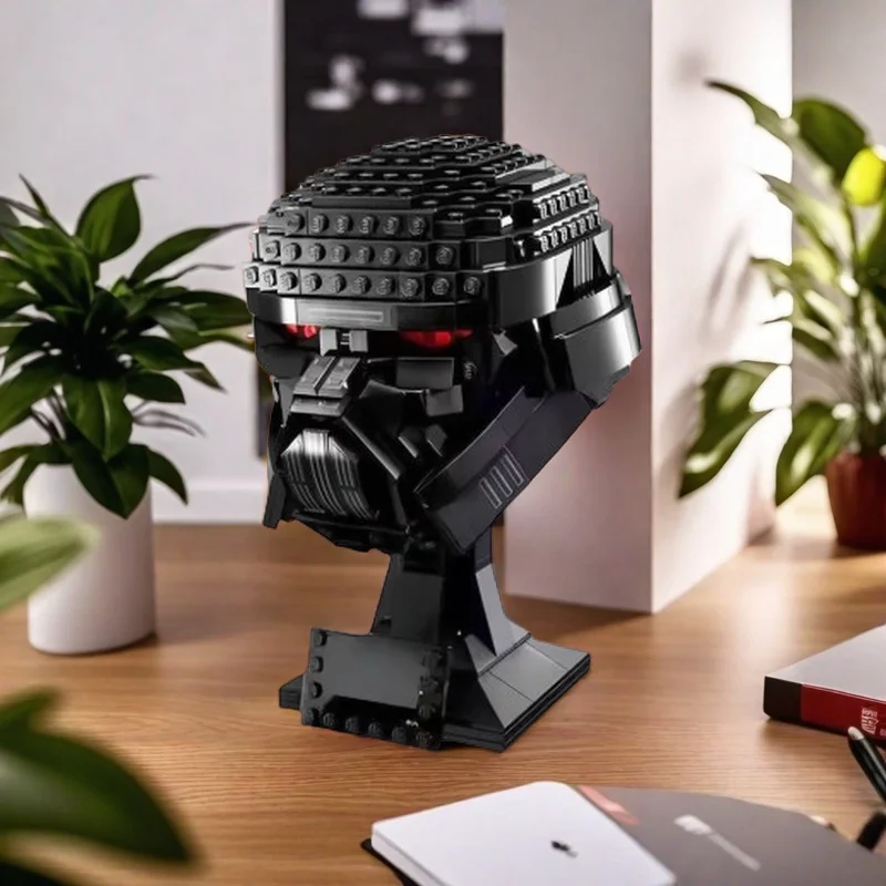 MINISO ديزني MOC 75343 حرب الفضاء الظلام جندي خوذة نموذج اللبنات ديكور المنزل اللعب هدايا عيد الميلاد عيد الميلاد