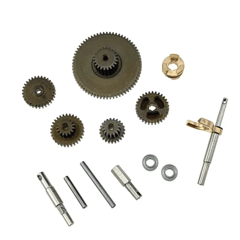 Fit for MJX 1/18 H18P RC Car Metal Powder Metallurgy Gearbox Gear Replacement Kit, Wear-Resistant and anti Tooth Breakage