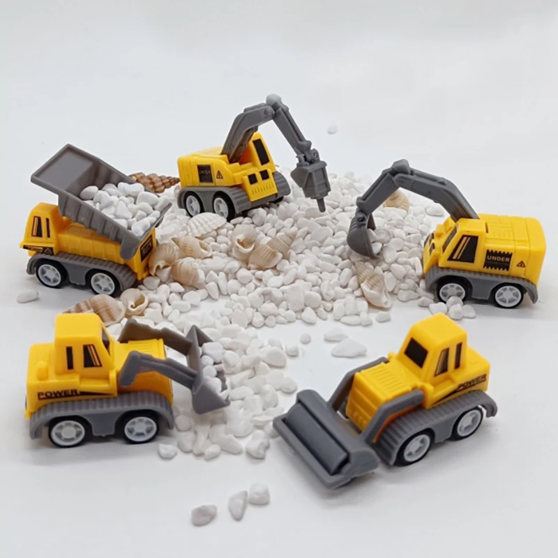 6Pcs Construction Engineering Vehicle escavatore Back of The Car Toys for Kids Birthday Party Favors Pinata Filler Treat Bag