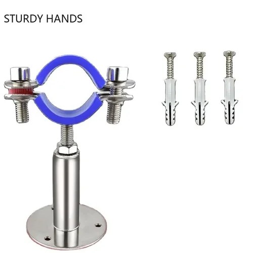 Imagen 2 del producto Tornillo de expansión de aro de tuerca de acero inoxidable 304, abrazadera de manguera redonda, soporte de tubo telescópico de suspensión, hebilla de pared, sujetador PPR/PVC