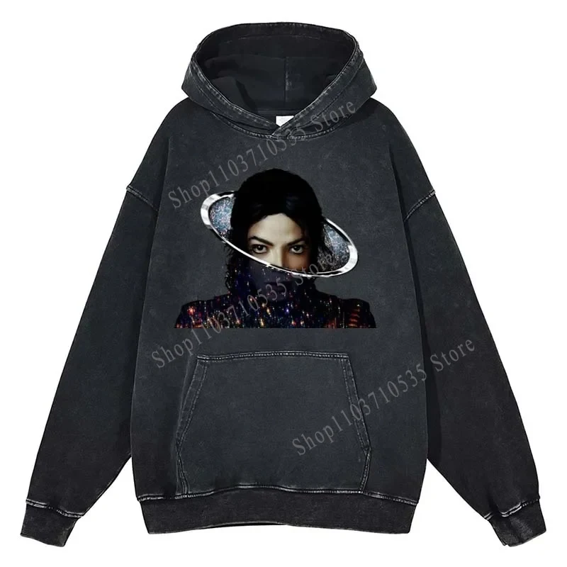 Men Hoodies Hip Hop Singer Michael Jackson Graphic Pullover Fashion Cotton Oversized Tops Autumn Winter Streetwear Sweatshirt