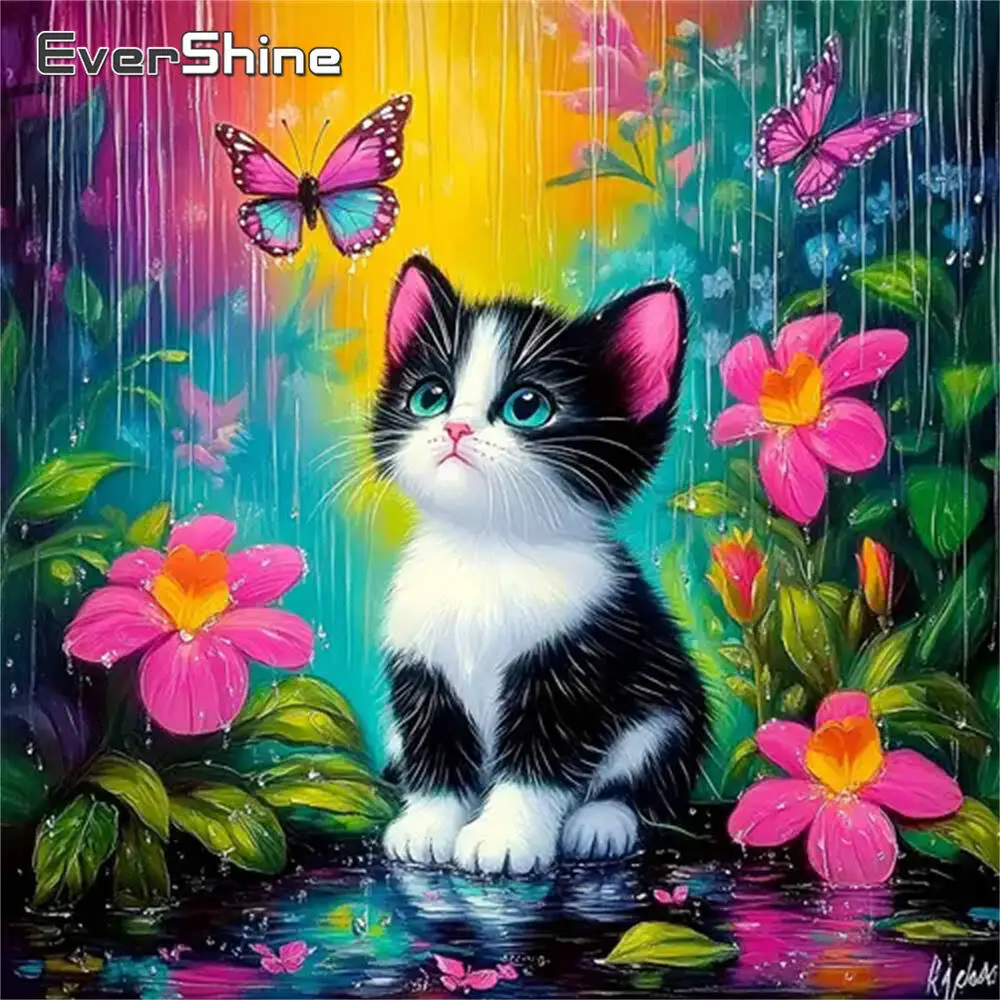 Evershine Diamant-Gemälde, Gänseblümchen, bunt, Acryl, Bastelbedarf, Diamant-Mosaik, DIY-Stickerei, Kindergeschenk