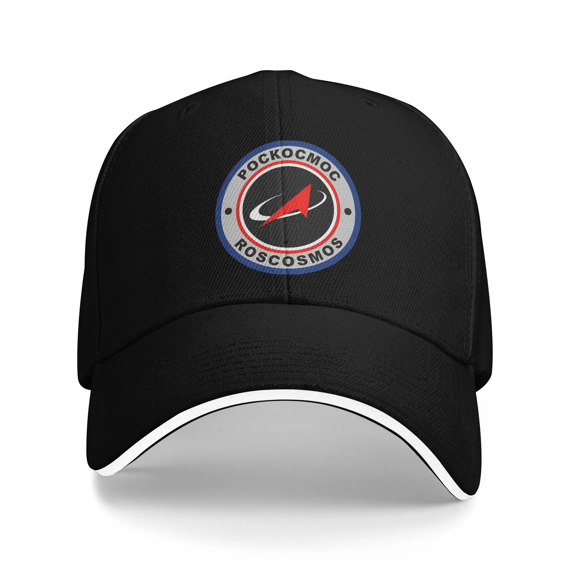 Roscosmos Round Badge With Red Arrow Casual Baseball Cap Trucker Hat Wholesale Hip Hop Hats Unisex-Teens Fitted Baseball Caps