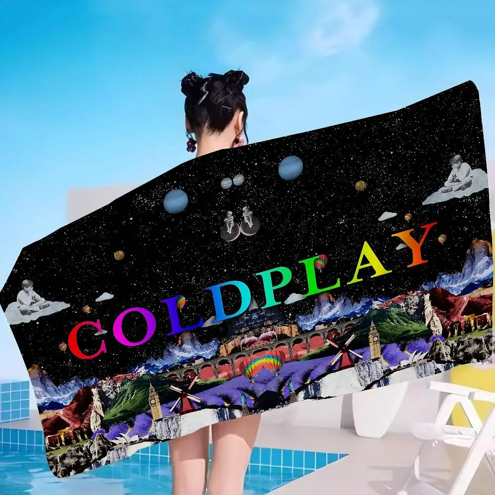 Pop Rock Band C-Coldplay Big Microfiber Beach Towels Quick Dry Towel Sand Beach Towels Pool Towel for Travel Swim Pool Yoga