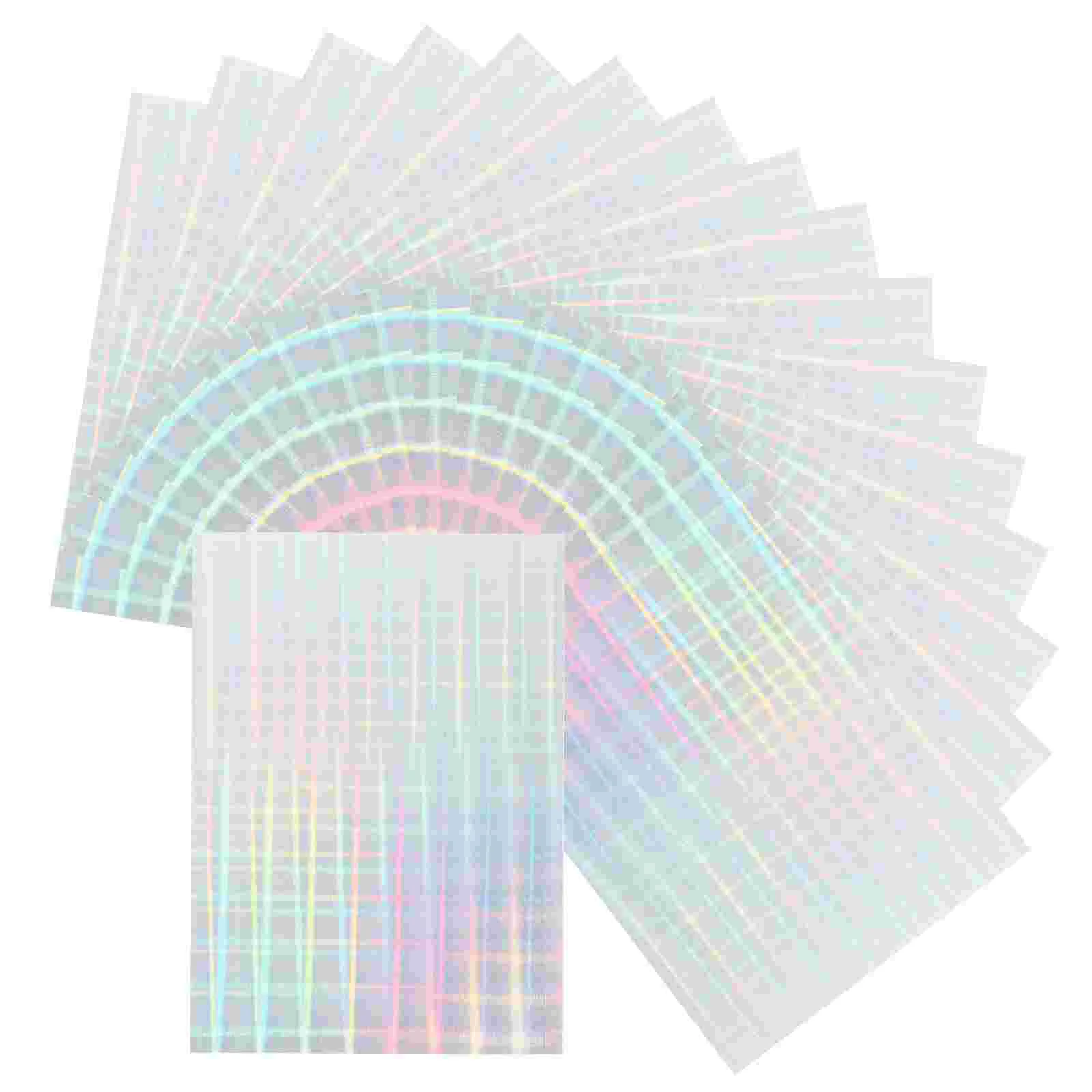 20 Sheets Printable Sticker Paper Holographic Labels Blank Adhesive Printing Paper For Laser Compatibility Address Price