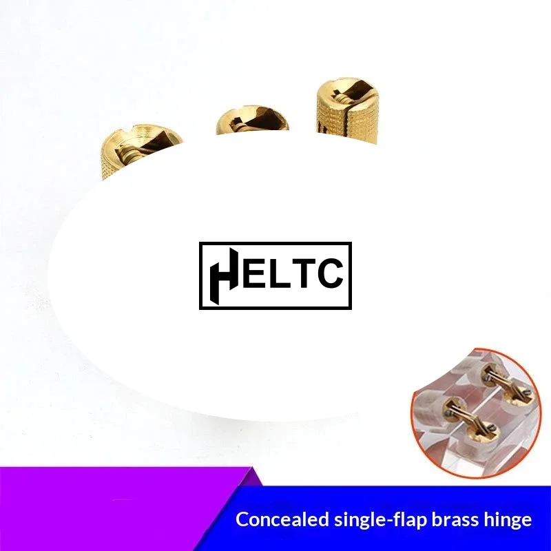 NAIERDI Copper Brass Hinges 8 18mm Cylindrical Hidden Invisible For Cabinet Door Gift Box
