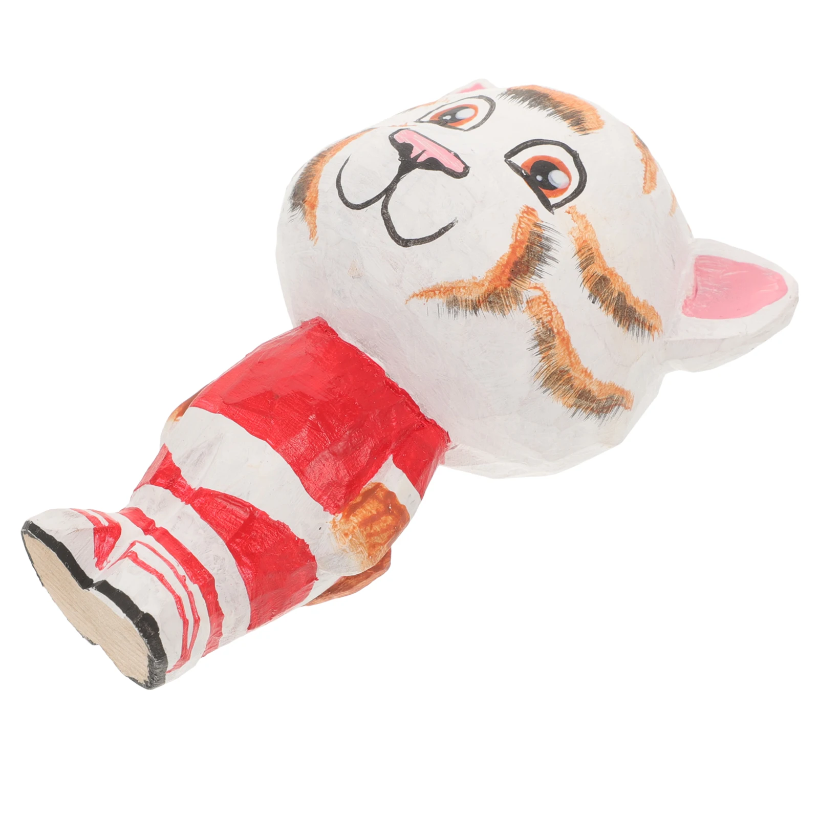 

Wooden Chinese Zodiac Tiger Carving Small Decorative Sculpture for Home Office Desktop Animal Decor Wood Tiger Figurine