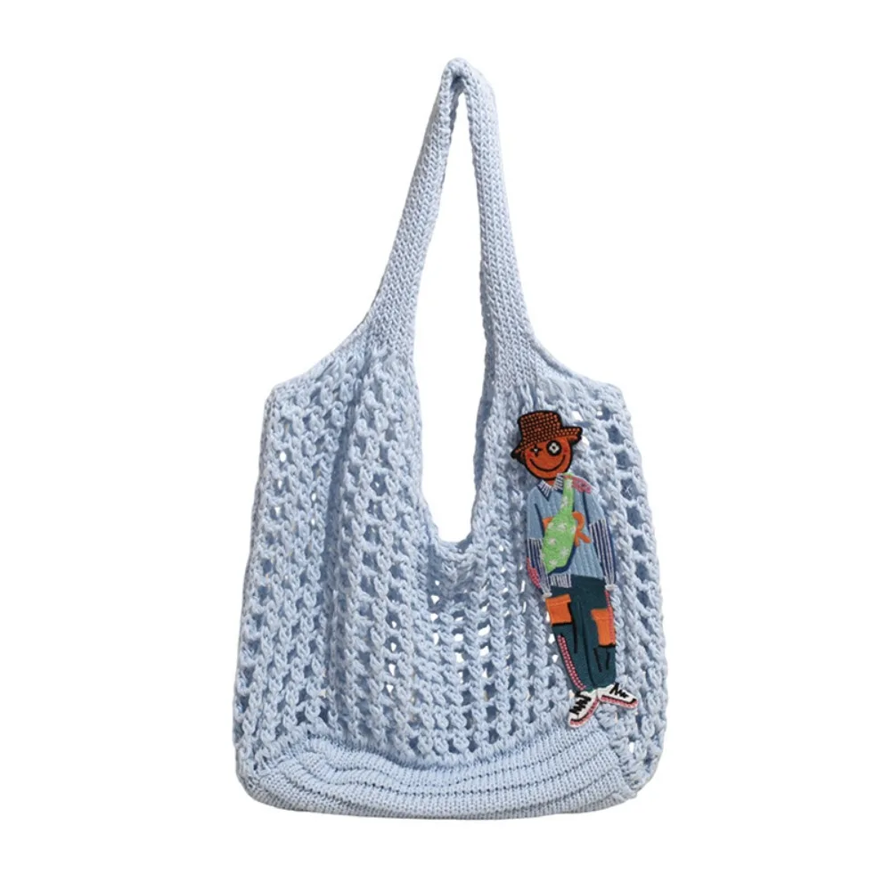 

Vintage Shoulder Bag Knitted Bag Hollowed Out Bohemian Weave Bag Handbag Storage Bag Crochet Tote Bag Shopping