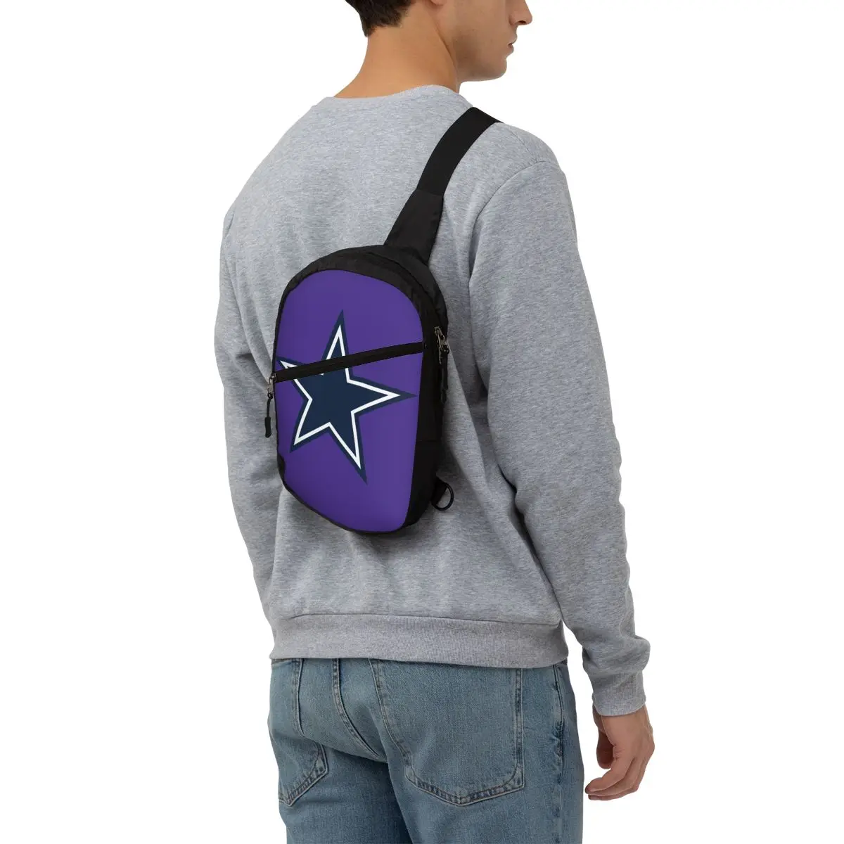 Customized Cowboy Star Sling Bags for Men Cool Shoulder Chest Crossbody Backpack Travel Hiking Daypack