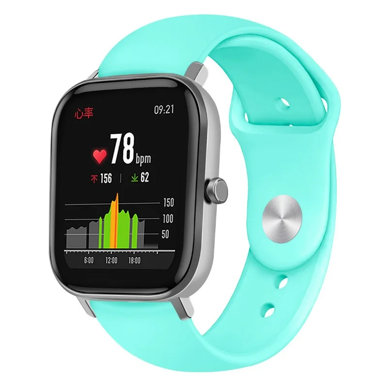 Correa de silicona de 20mm para Huami Amazfit Bip 3 S U Lite Pro, Correa de reloj deportivo para Amazfit GTS 4 3 2 2e Mini GTR, 42mm