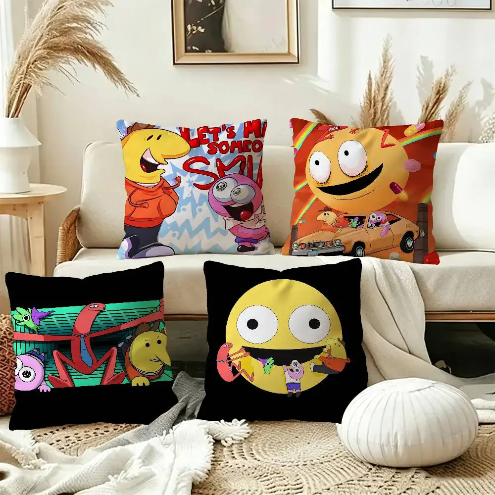 cartoon art anime S-Smiling F-Friends Pillow Anime Pillow Sofa Bed Head Pillow Cover Cushion Cover 45x45 cm Fashion