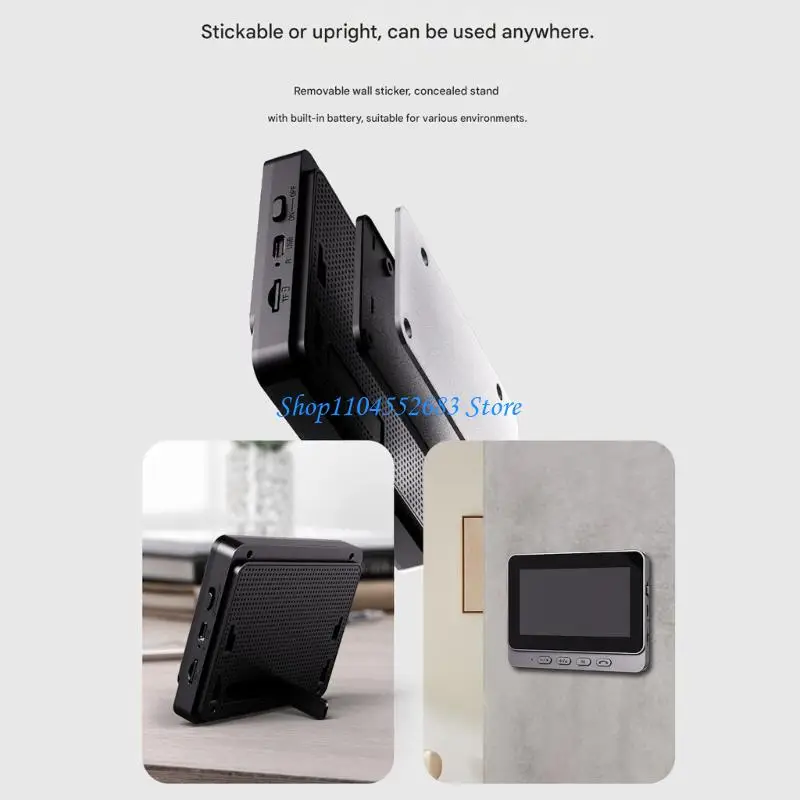 

Y6GD Video Doorbell Camera, Waterproof Video Doorbell, Wireless Doorbell Camera: 1080p, 170° 4.3-Inch Screen, Ipx65 Outdoor