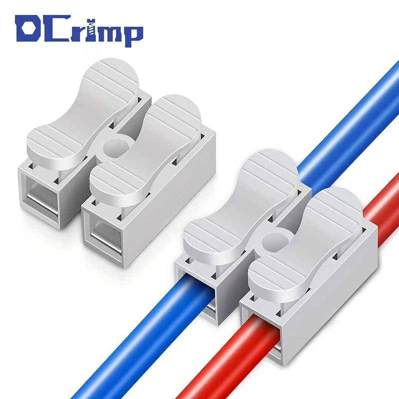Pack of 50 CH-2 Quick Connect Wire Terminals - Sturdy Steel Spring Connectors Designed