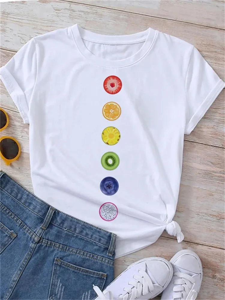 New Summer Funny Watermelon Fruit  Women T Shirt Harajuku White T Shirts  Casual Womane Clothes