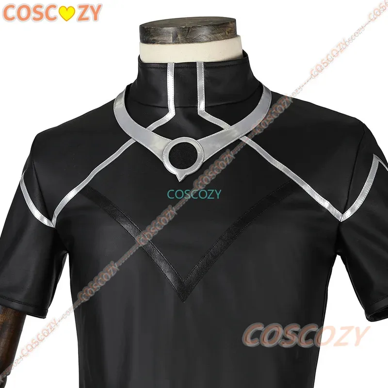 

qq681Game HEARTSTEEL Cosplay Ezreal Costume Adult Men Top Coat Pants Gloves Glasses Bag PU Uniform Outfit Halloween Party Cospla