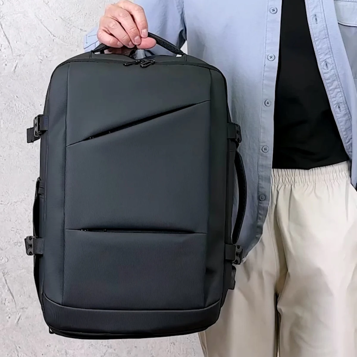 

Новый мужской рюкзак, модный для работы и поездок на работу, компьютерный деловой рюкзак, большая вместимость для деловых поездок, посадки и путешествий, расширяемая вместимость