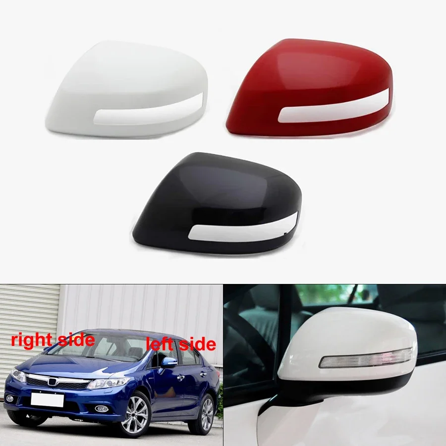 For Honda Civic 9th2012 2013 2014 2015 Car Rearview Mirror Cover Side Mirrors Housing Shell With Lamp Type Painted Color