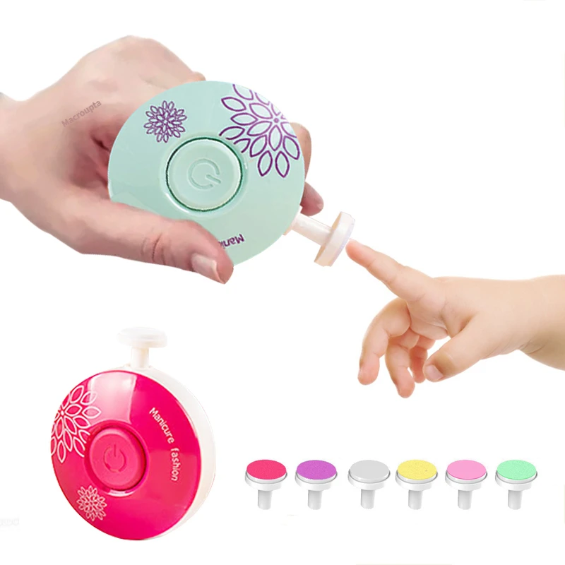 Electric Baby Nail Trimmer Kid Nail Polisher Tool Infant Manicure Scissors Baby Hygiene Kit Baby Nail Clipper Cutter For Newborn