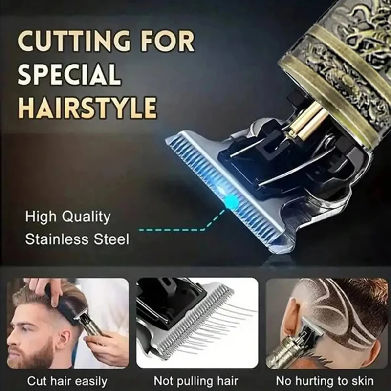Schnurloser Herren-Haarschneider, Haarschneidemaschine für Männer, professionelle Bartschneider-Sets, elektrische Rasierer, Haarschneidemaschine, Friseur – Detail 4