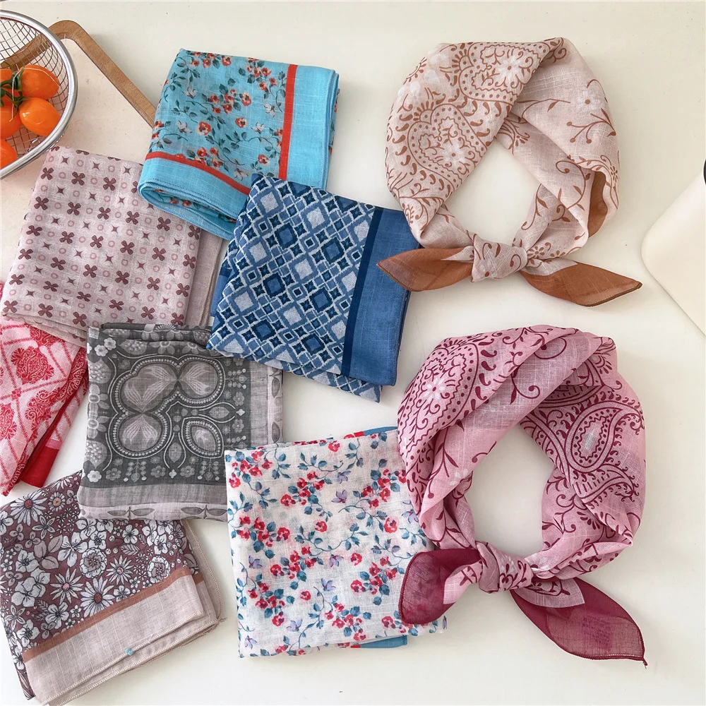 

55*55cm Square Scarf Hairscarf Headscarf Bandanas Turban Shawl Wrap Headband Hair Scarf Hairband
