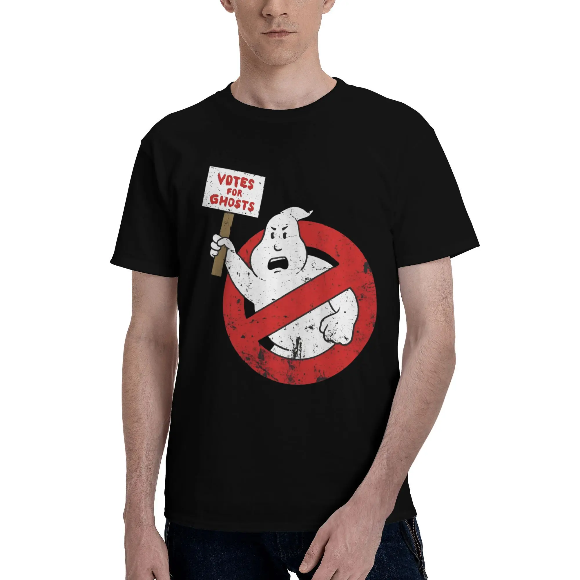 

Retro Votes to Ghost-busters T-Shirt For Men Women Crewneck Short Sleeve Top Tee Cotton Summer Tops Shirts