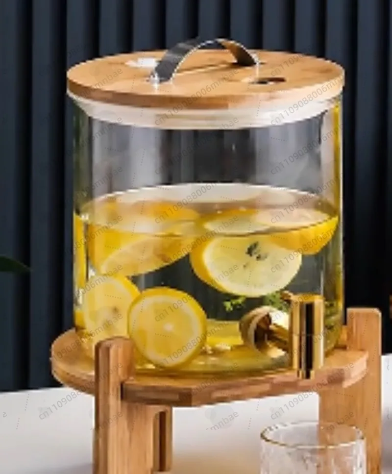 

1.5L Buffet Juice Tripod Juice Barrel with Faucet Beer Cold Drink Barrel Small Beverage Machine High Temperature Resistant