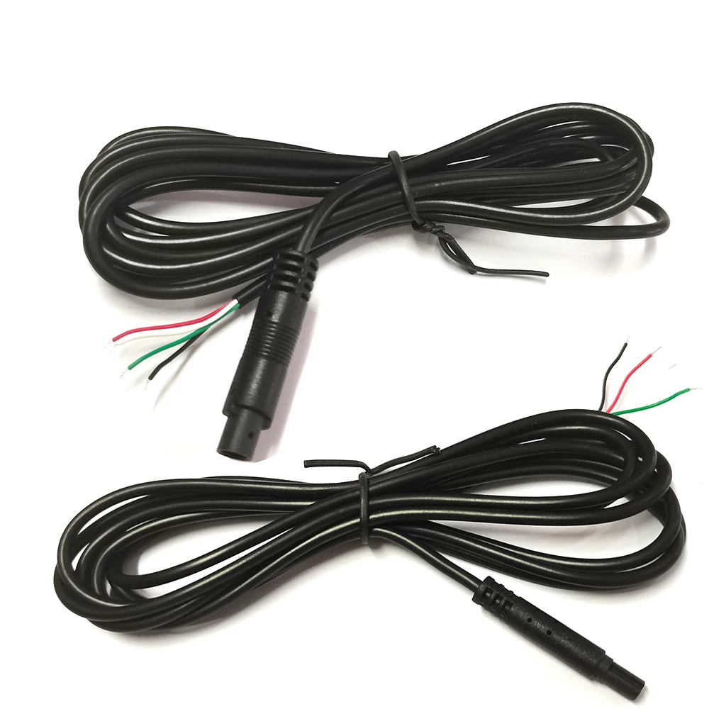 4-Pin Mini-DIN-Stecker und -Buchse, Kfz-Kabelbaum, 0,3 m, 1 m, 2 m, Kabel für Rückfahrkamera, Stromverlängerungskabel für Ambientebeleuchtung, blankes Kabel – Detail 2