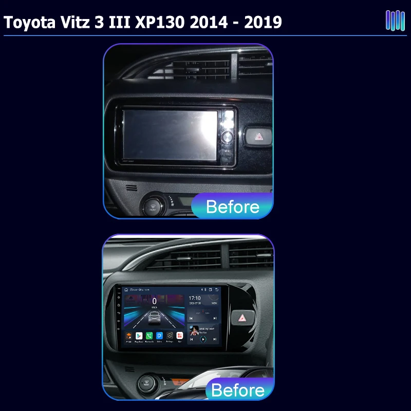 AI VOICE roadivox Android car radio for Toyota Vitz 3 III XP130 2014 2015 2018 2019 Navigation video Multimedia Player tape