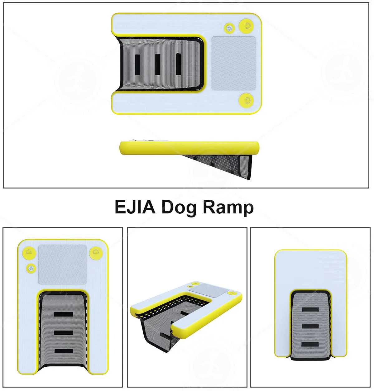 Rampa de agua inflable para perros, plataforma de rampa de escalada, escalera de barco para perros de PVC, punto de gota de alta calidad