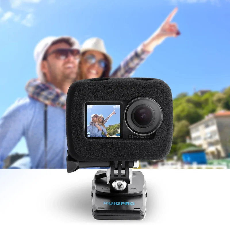 Hohe Dichte Schwamm Schaum Windschutzscheibe Gehäuse Fall Abdeckung Rahmen Windschutzscheibe Shell Für DJI Osmo Action Kamera Zubehör