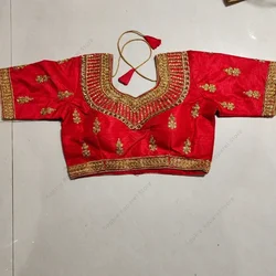 Traditional Indian Clothing Sari Tops Women Blouse Summer Gold Thread Embroidery Pakistani Clothes Saree Shirt India