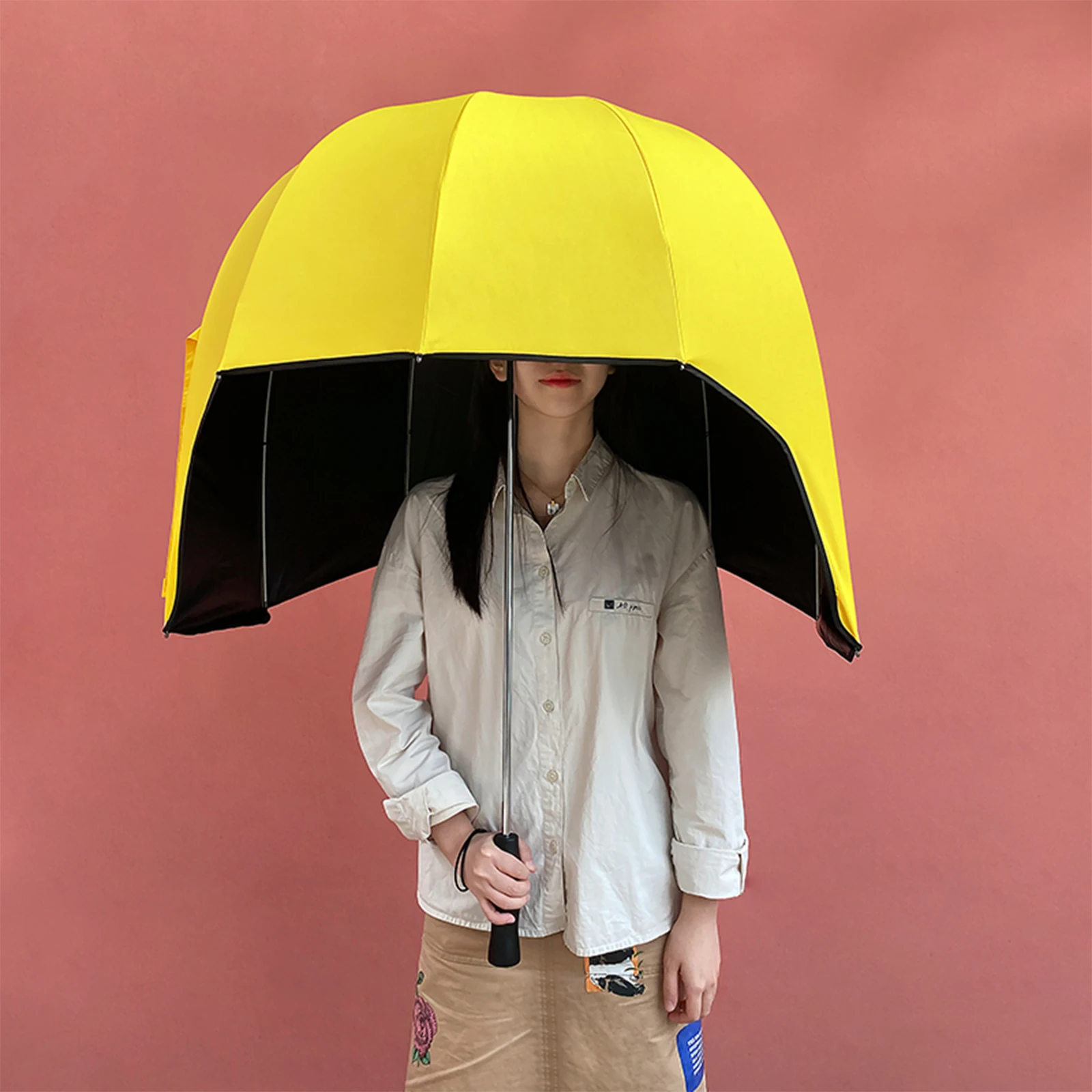 Waterproof Stick Umbrella Dual Use Umbrella Waterproof Rainproof Creative Windproof Straight Umbrella Long Handle Umbrella