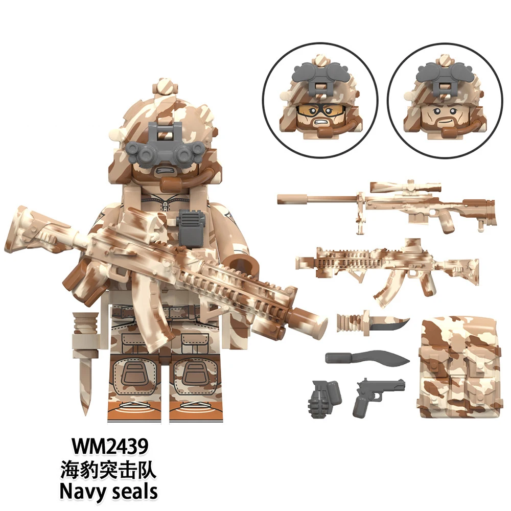 WW2 Military Building Blocks, Forças Especiais Armas, Soldado KSK, Alpha Snow Leopard, Navy Seals, Dleta Figura, Bricks Brinquedos, WM6147