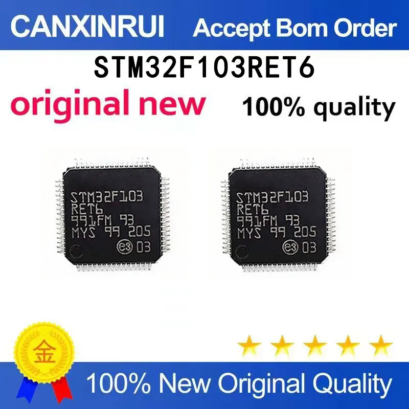 

(5-100 pieces)Brand new original STM32F103RET6 package LQFP-64 ST STMicroelectronics 32-bit microcontroller