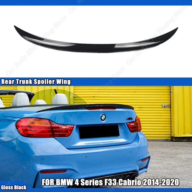 

For BMW 4 Series F33 420i 435i 425d 430d Cabrio 2014-2020 Rear Spoiler Wing MP Style Trunk Tail Wing Car Accessories Gloss Black