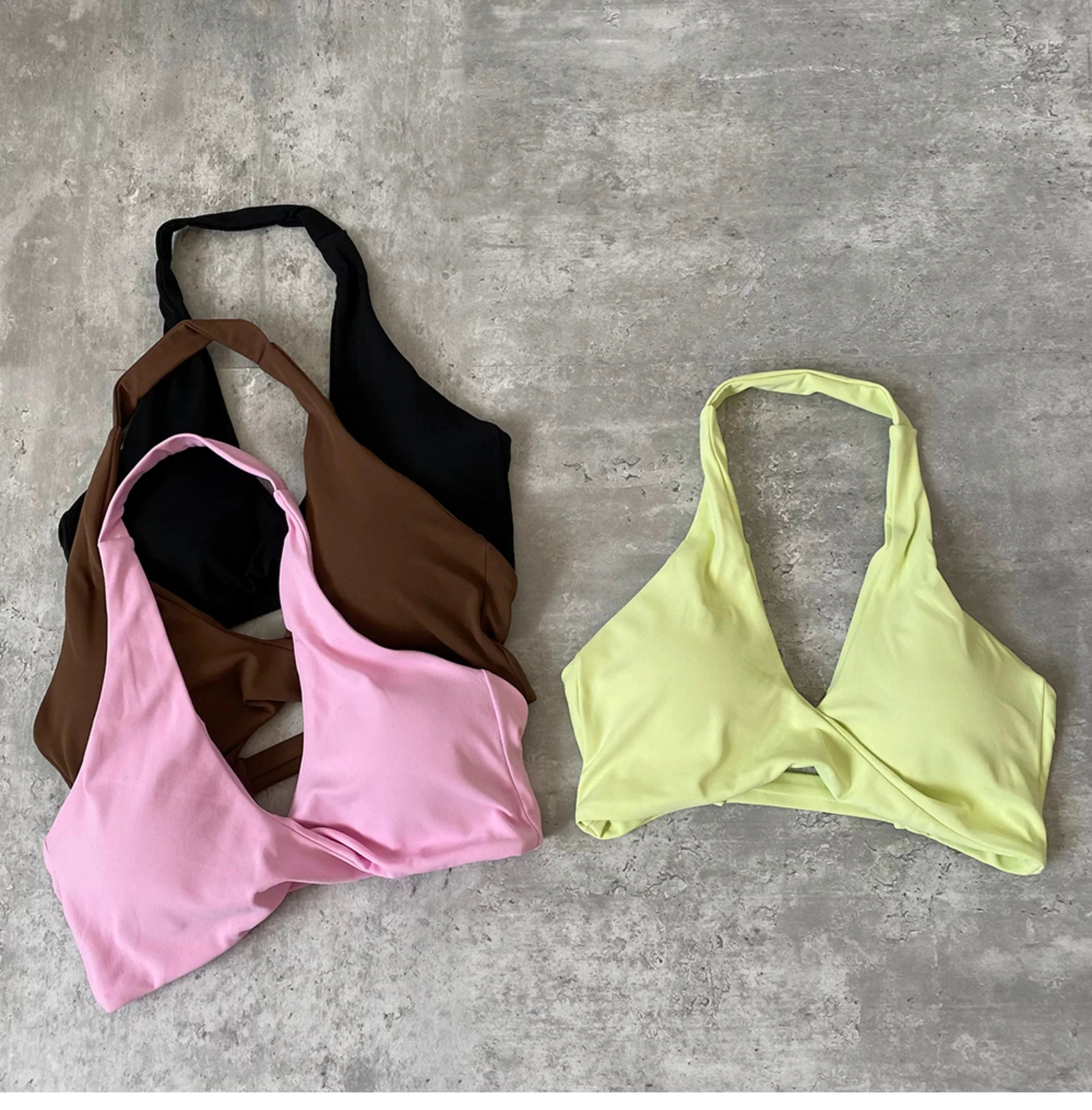 Wire-Free Push-Up Sports Bra for Women, Halter Neck Fitness Bra, Sexy Yoga Top, Sexy Summer Wear